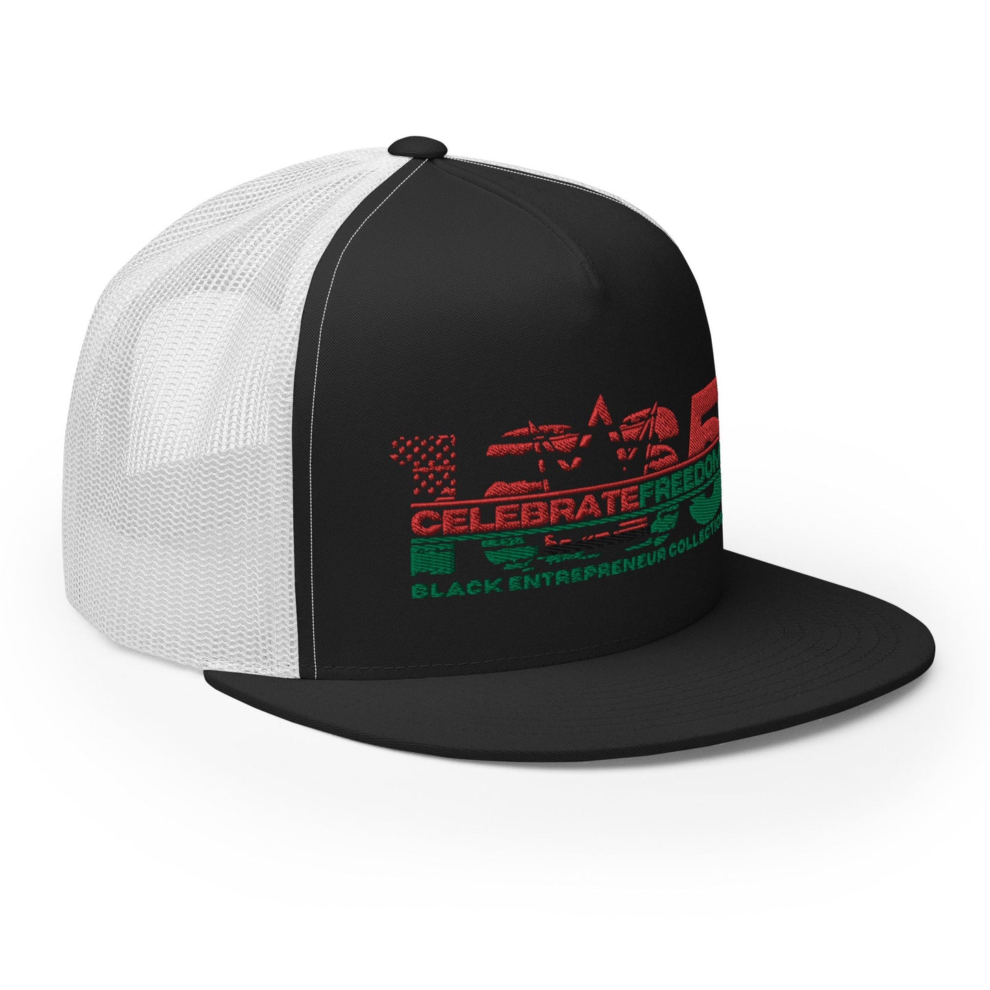 1865 'Celebrate Freedom' Trucker Cap Black Black White