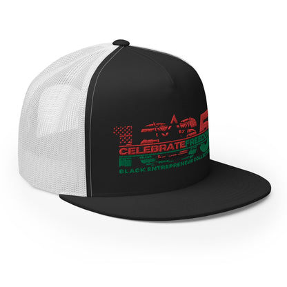 1865 'Celebrate Freedom' Trucker Cap Black Black White