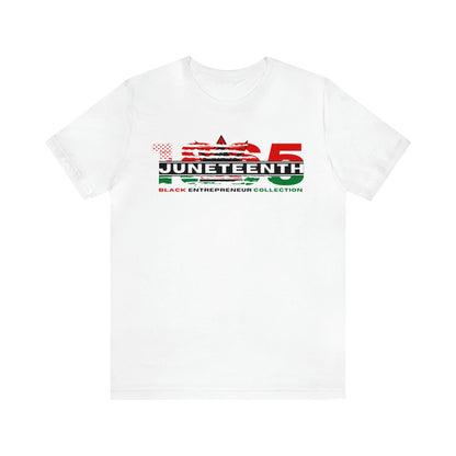 1865 | JUNETEENTH | RBG Embedded Distressed Flag | Short Sleeve Premium T-Shirt