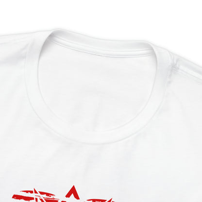RED | 1865 | CELEBRATE FREEDOM Short Sleeve Premium T-Shirt | Embedded Distressed Flag