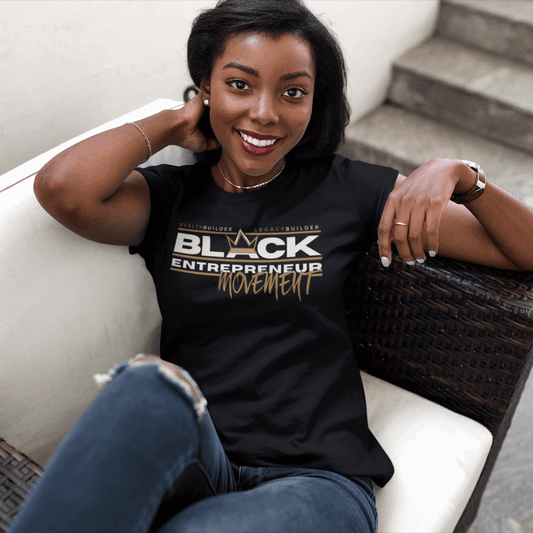 'Black Entrepreneur Movement' Women's Short Sleeve T-Shirt Black Crown
