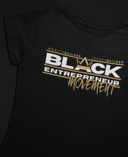 'Black Entrepreneur Movement' Women's Short Sleeve T-Shirt Black Crown