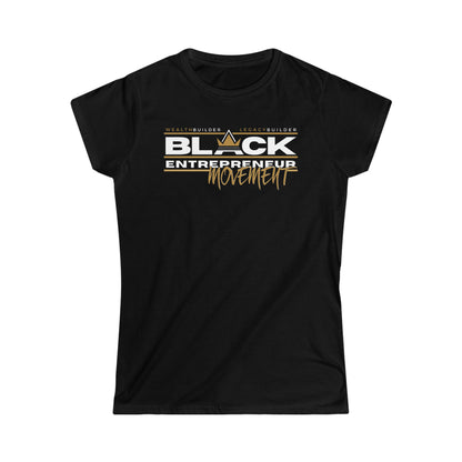 'Black Entrepreneur Movement' Women's Short Sleeve T-Shirt L Gold Crown