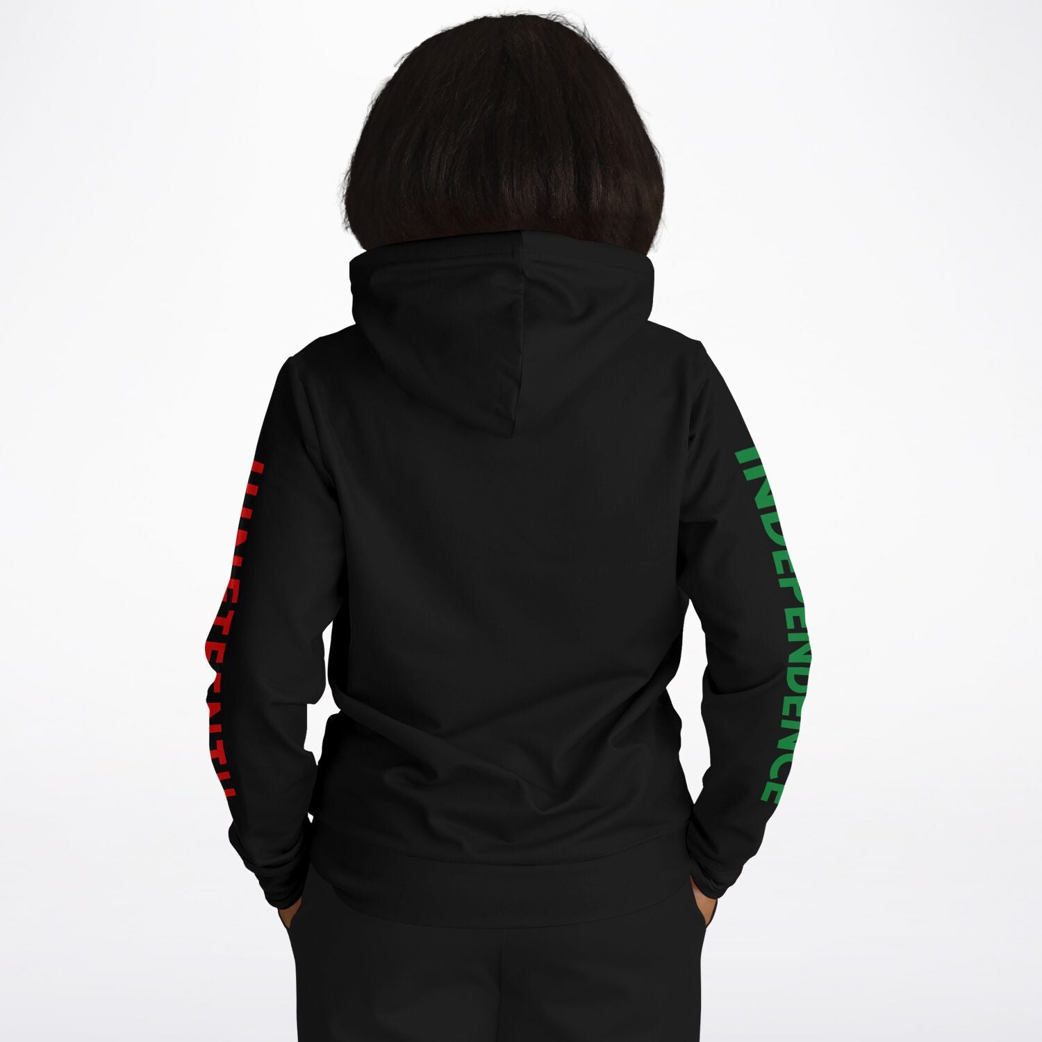 1865 'Celebrate Freedom' Athletic Hoodie | Embedded-Distressed Flag | Juneteenth | Independence