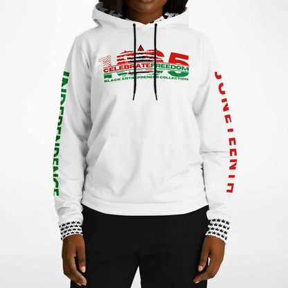 1865 'Celebrate Freedom' Athletic Hoodie | Embedded-Distressed Flag | Juneteenth | Independence