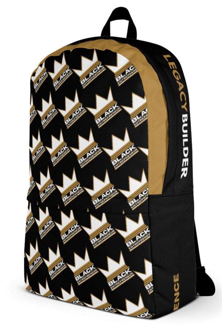 'Black Entrepreneur' Backpack | Crown Logo Pattern