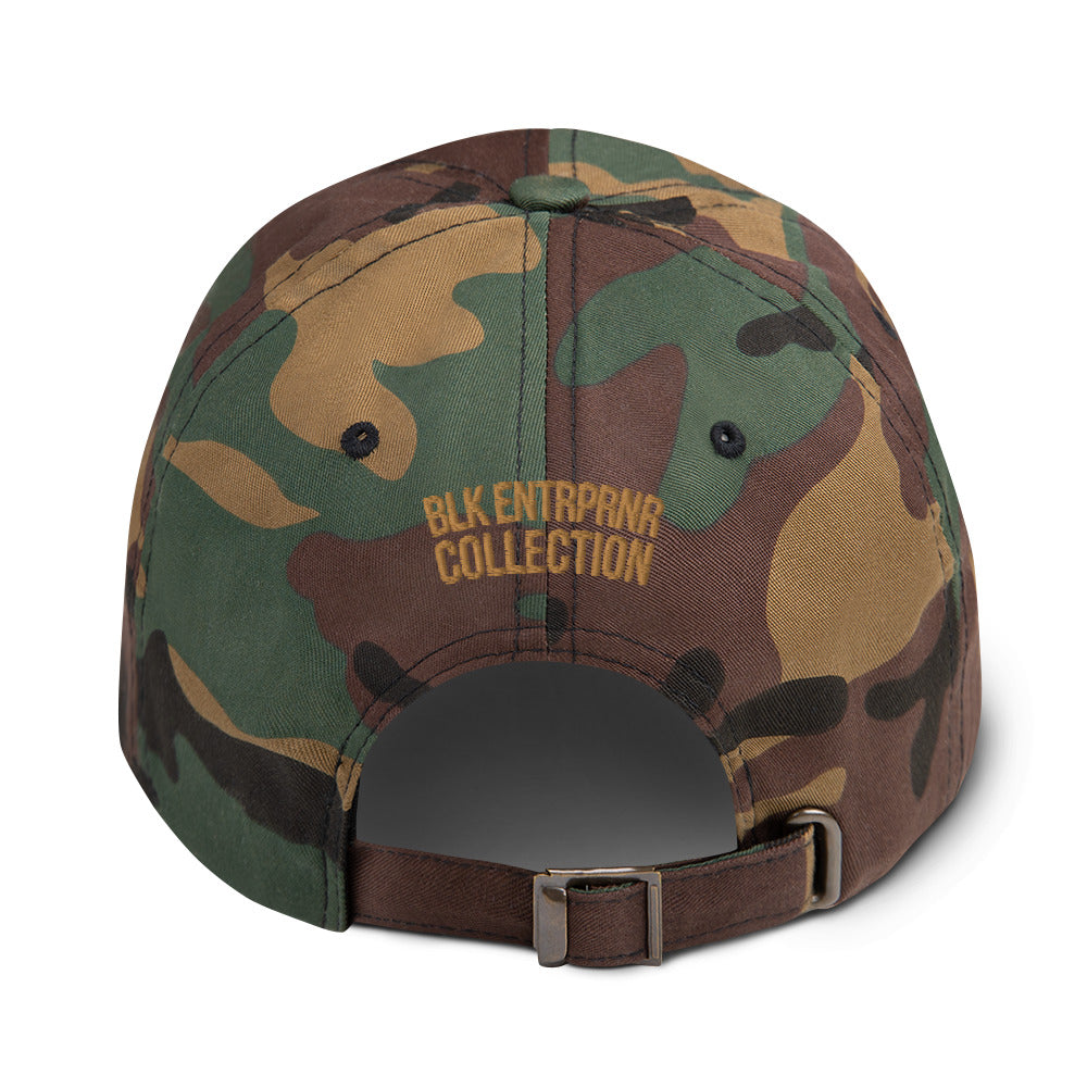 Black Entrepreneur Collection Signature Crown Camo Dad Hat