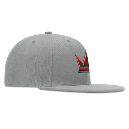 Black Entrepreneur Collection's Signature Crown RBG Embroidered Snapback Gray