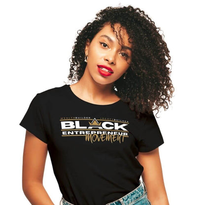 'Black Entrepreneur Movement' Women's Short Sleeve T-Shirt Gold Crown