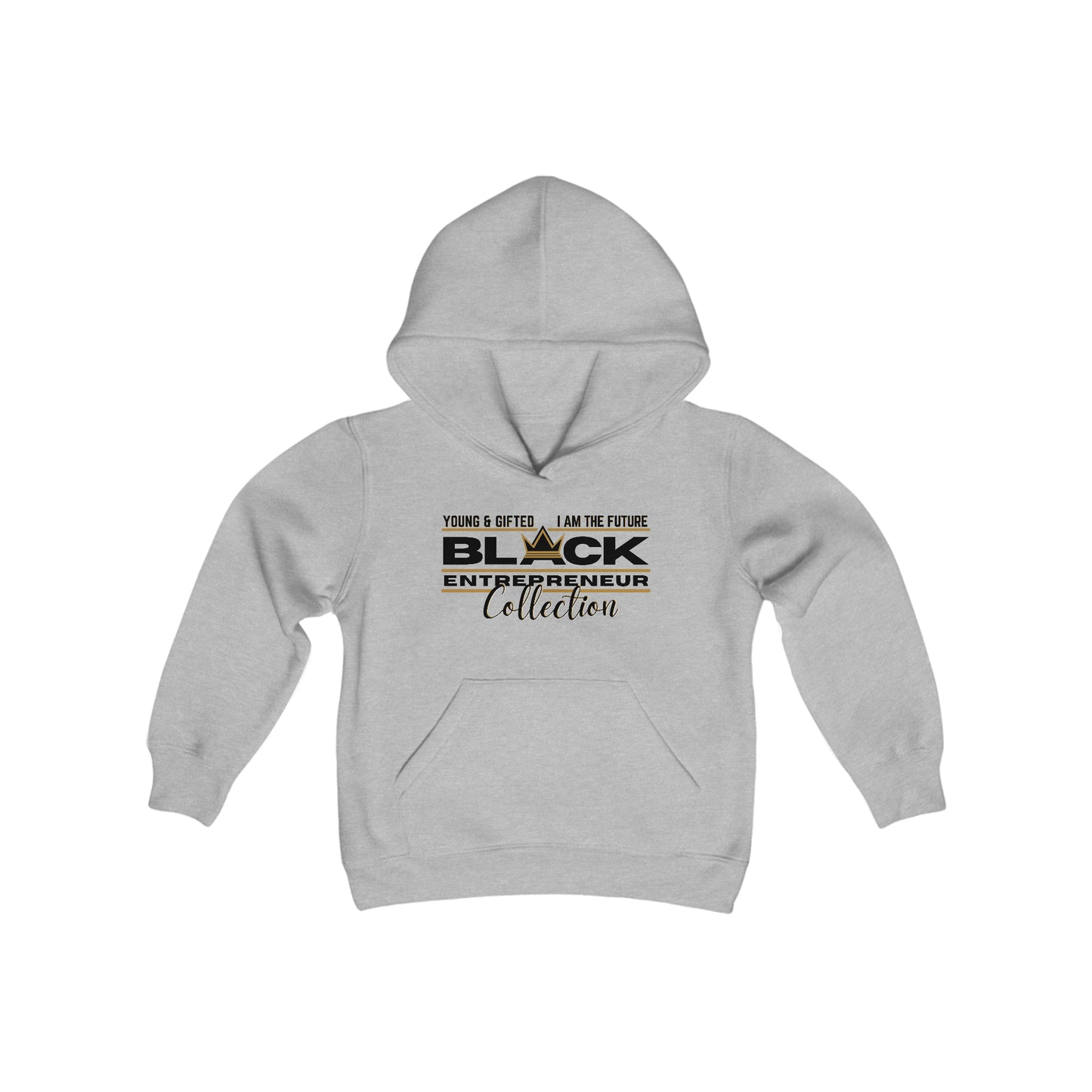 Black Entrepreneur Collection | Young & Gifted/I Am the Future Youth Hoodie Sport Grey