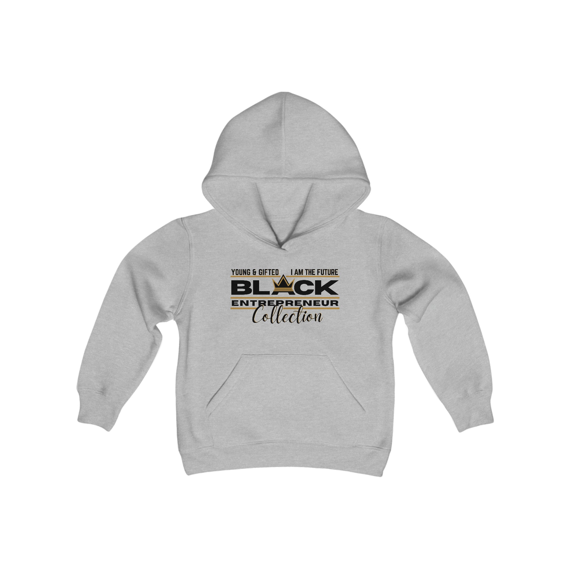 Black Entrepreneur Collection | Young & Gifted/I Am the Future Youth Hoodie Sport Grey