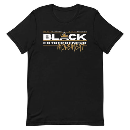 'Black Entrepreneur Movement' Short Sleeve Premium T-Shirt Gold Crown